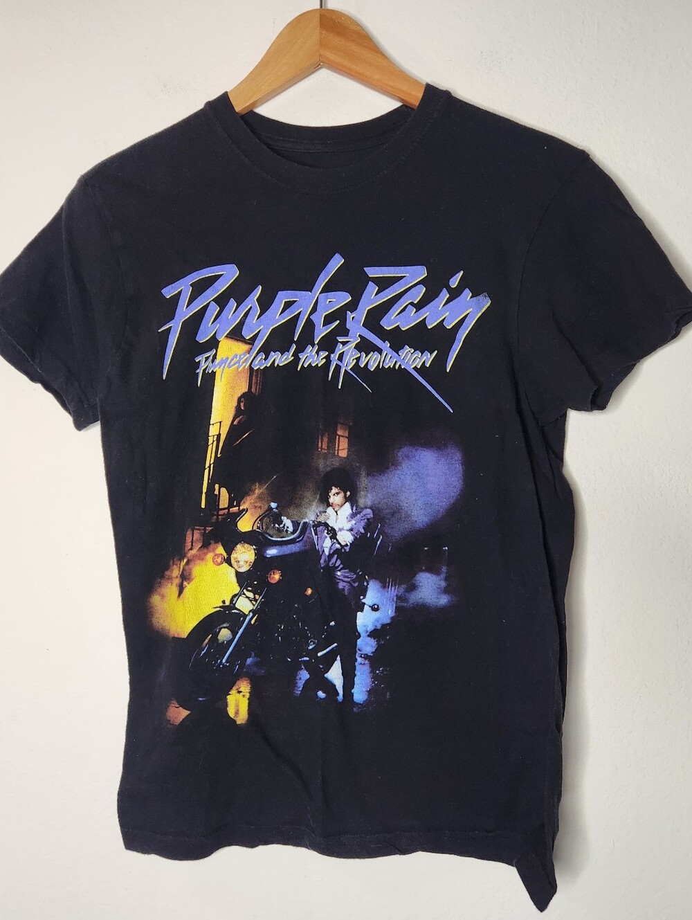 Prince Purple Rain Graphic Mens Small Short Sleeve Shirt Album Cover